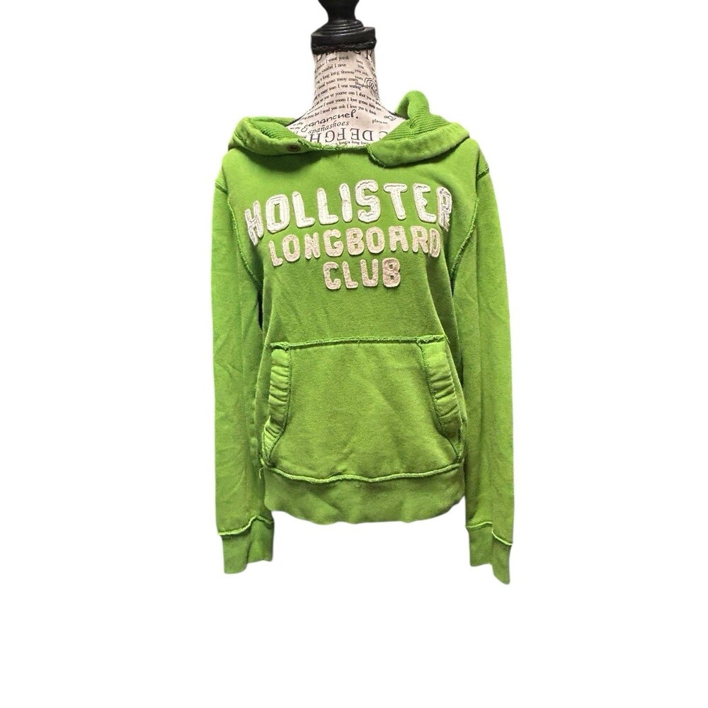 Vintage HOLLISTER GREEN 3D Lettering 1992 School Streetwear Y2K Size Small